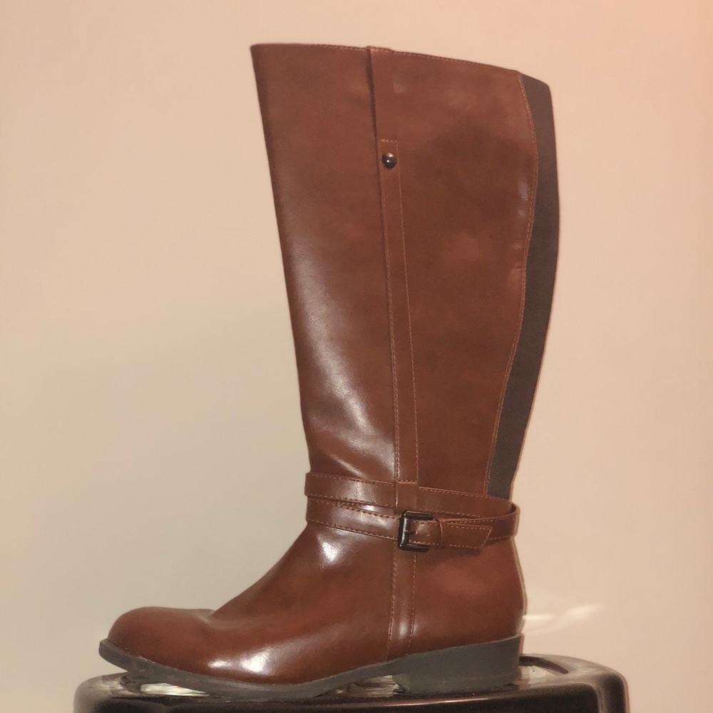 Knee high brown boots